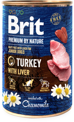 Brit Premium by Nature Junior Dog Turkey with Liver | Wet (Lata)