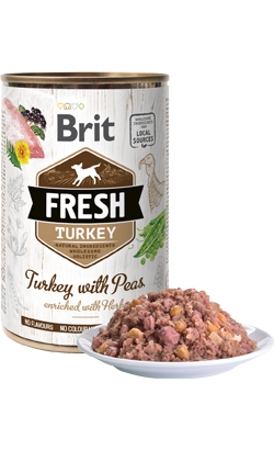 Brit Fresh Dog Turkey with Peas | Wet (Lata)