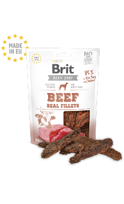 Brit Dog Meat Jerky Snack Beef Fillets