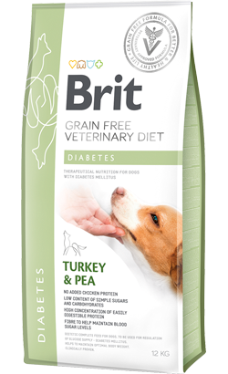 Brit Veterinary Diet Dog Diabetes Grain-Free Turkey & Pea