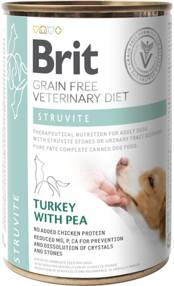Brit Veterinary Diet Dog Struvite Grain-Free Turkey with Pea | Wet (Lata)