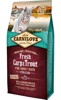 Carnilove Grain-Free Adult Cat Sterilized Fresh Carp & Trout