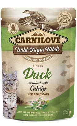 Carnilove Grain-Free Cat Duck with Catnip | Wet (Saqueta)