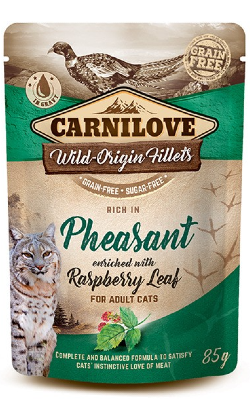 Carnilove Grain-Free Cat Pheasant with Raspberry Leaves | Wet (Saqueta)