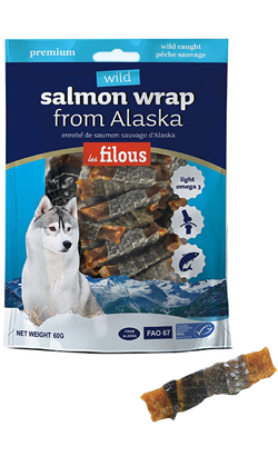 Eurosiam Dog Snack Salmon Wrap from Alaska