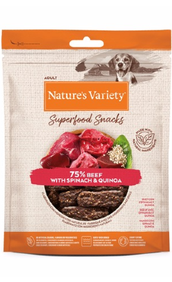 Natures Variety Dog Superfood Snacks Vaca